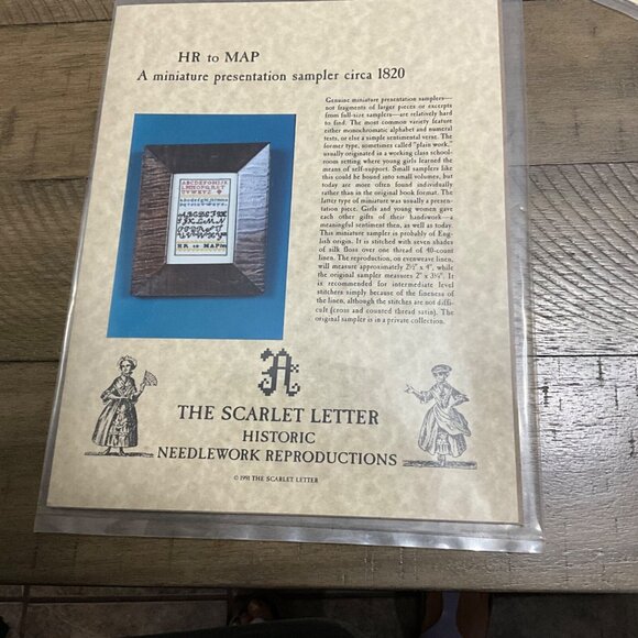The Scarlet Letter Historic Needlework Reproductions HR To Map N.Hinde 1778 - Picture 4 of 4
